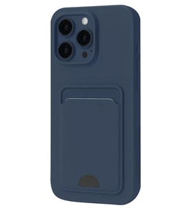 iPhone 16 Pro Kılıf Kelvin Kartvizitli Silikon - Lacivert
