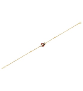 Diamond Line-Gülaylar 14 Ayar Altın Uğur Böceği Figürlü Bileklik