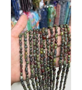 Kan Taşı Tımbıl Kesim 6x8mm Doğal Taş Dizi
