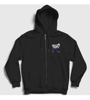 Presmono Unisex Siyah Son Of Sam Shoes Elliott Smith Fermuarlı Kapüşonlu Sweatshirt 461693tt