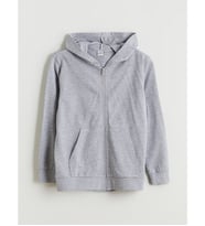 LCW Kids Gri Kapüşonlu Erkek Çocuk Fermuarlı Sweatshirt