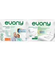 Evony Hasta Bezi Yetişkin Bel Bantlı Tekstil Yüzey L-Büyük 30 Adet + Yatak Koruyucu Örtü 30 Adet