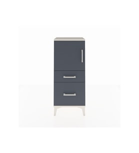 Arges Komodin 2 Raflı 2 Çekmeceli Tek Kapaklı 44x30x106 Aytaşı-Antrasit