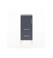 Arges Komodin 2 Raflı 2 Çekmeceli Tek Kapaklı 44x30x106 Aytaşı-Antrasit