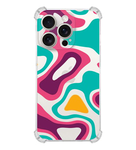 PrintiFy Apple iPhone 15 Pro Max (Kamera Korumalı) Uyumlu Köşe Korumalı Renkli Desen Kılıf
