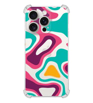 PrintiFy Apple iPhone 15 Pro Max (Kamera Korumalı) Uyumlu Köşe Korumalı Renkli Desen Kılıf
