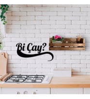 BK Home Dekoratif Doğal Ahşap Raf ve Bi Çay Duvar Süsü-3 (Beyaz)