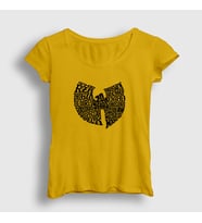 Presmono Kadın Sarı Logo V2 Wu Tang Clan T-Shirt 303792tt (Sarı)