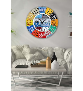 Bilge Retro Tasarımlı Duvar Saati 40x40cm (Baskılı)