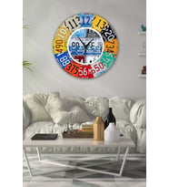 Bilge Retro Tasarımlı Duvar Saati 40x40cm (Baskılı)