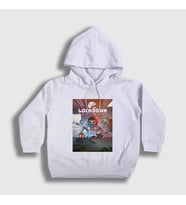 Presmono Unisex Çocuk Beyaz Oyun Lockdown Protocol Kapüşonlu Sweatshirt 476848tt