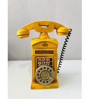 DEKORATİF ESKİ GÖRÜNÜMLÜ METAL TELEFON KULÜBESİ KUMBARA  AHİZELİ