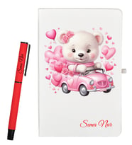 Sevgiliye Hediye Kişiye Özel Defter ve Roller Kalem Seti