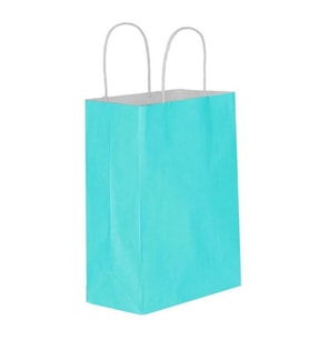 Mavi Burgu Saplı Kağıt Çanta 32x40x12cm 50 ADET