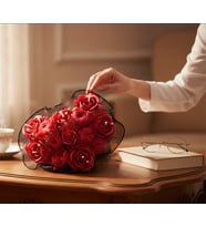 Mumelia Candles Black Heart Rose - Doğal Soya Mum Buketi