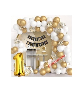 Çıtıpıtıstore 1 Yaş Balon Zinciri Seti Gölge Altın Balon Dekorasyon
