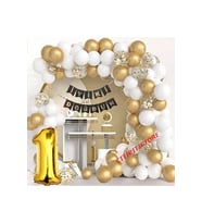 Çıtıpıtıstore 1 Yaş Balon Zinciri Seti Gölge Altın Balon Dekorasyon