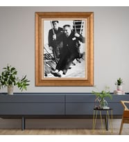 Altın Paspartulu Atatürk  Çerçeveli Tablo C1008 (Gold)
