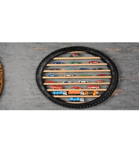 Wooden City Bisiklet Duvar Rafı Oyuncak Araba Teşhir Rafı