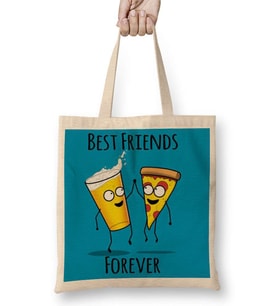 Pizza and Beer Bez Çanta Uzun Saplı