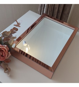 25X35 ROSEGOLD LEDLİ DERİN ANI ÇERÇEVESİ- NİŞAN SÖZ GÜLLERİNİZ İÇİN ÇERÇEVELER
