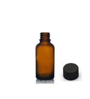 30ml kahverengi cam şişe düz kapaklı, 24 adet, cam şişe, esans şişesi, yağ şişesi, kozmetik şişesi