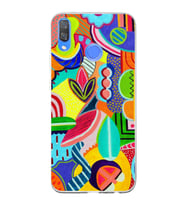 PrintiFy Huawei Y9 2019 ile Uyumlu 1mm Slim Fit Retro Renkler 6 Baskılı Şeffaf  Kılıf