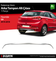 Hyundai i20 Krom Arka Tampon Alt Çıtası 1 Prç. 2014-2018