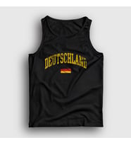 Presmono Unisex Siyah Deutschland Almanya Bayrağı Atlet 480073tt