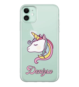 Apple Unicorn Tasarımlı Şeffaf Telefon Kılıfı