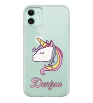 Apple Unicorn Tasarımlı Şeffaf Telefon Kılıfı