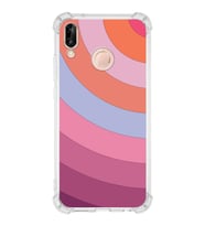 Huawei P20 Lite  Köşe Korumalı Antişok Kapak Renk Cümbüşü Tasarımlı Şeffaf  Kılıf