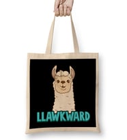 Cute & Funny Llawkward Awkward Llama Pun Lama Bez Çanta Uzun Saplı