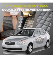 Hyundai Accent Era Antrasit Renk Tay Tüyü Cepli & Terletmez Sırtlı Oto Koltuk Minder Seti - Koltuk Koruma Kılıfı (ÖN & ARKA TAM SET)