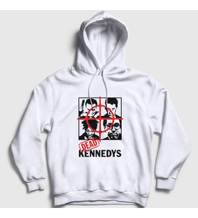 Presmono Unisex Beyaz Band Dead Kennedys Kapüşonlu Sweatshirt 488970tt