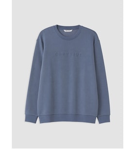 LCW Vision İndigo Bisiklet Yaka Baskılı Erkek Sweatshirt