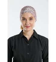 Vizon Pratik Hazır Geçmeli Tesettür Bone Sandy Kumaş Geometrik 2117_10
