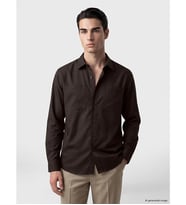 LCWAIKIKI Classic Kahverengi Regular Fit Gabardin Erkek Gömlek