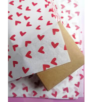 Kalpli Kırmızı Desenli Pelur Kağıdı 50x70 cm 10 adet-PK104 (Renksiz)