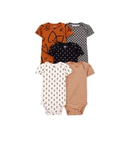 Defnada Layette Kız Bebek 5'li Kısa Kol Body  Karışık Renkli