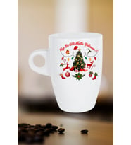 Yılbaşı Mutlu Yıllar Baskılı Kupa Bardak Porselen Latte Filtre Kahve Fincanı