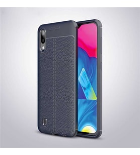 Samsung Galaxy M10 Kılıf Esnek Pu-Deri Leather-Pu Serisi Protected Case (Lacivert)
