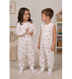 Çıkarılabilir Kollu Fermuarlı Uyku Tulumu 1-8 Yaş Pazen 4 Mevsim 2701