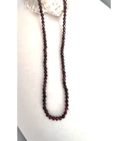 SERTİFİKALI 4 mm Lal Garnet Granat Doğal Taş Kolye