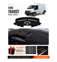 e-biz FORD TRANSİT (2007-2012) Uyumlu Torpido Koruma, Torpido Örtüsü, Torpido Kılıfı - Siyah - FO029