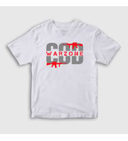Presmono Unisex Çocuk Beyaz Oyun Call Of Duty Warzone T-Shirt 513077tt (Beyaz)