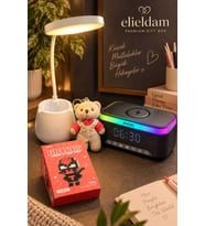 Doğum Günü Özel Gün Arkadaşa Hediye Masa Lambası, Bluetooth Hoparlör ve Mini Yapı Blokları Seti