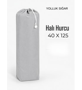 Beylini 40x125 Halı Hurcu Yolluk Sığar Lastikli Nefes Alabilir Kokmaz Tela Lastikli Halı Kılıfı Poşeti Ambalajı Taşınma Çantası Yorgan Çamaşır Yastık Saklama Torbası Gri Renk
