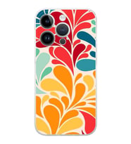 PrintiFy iPhone 14 Pro ile Uyumlu Retro Color 5  Kamera Korumalı Şeffaf  Kılıf