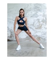 Lacivert Mini Spor Şort Tayt